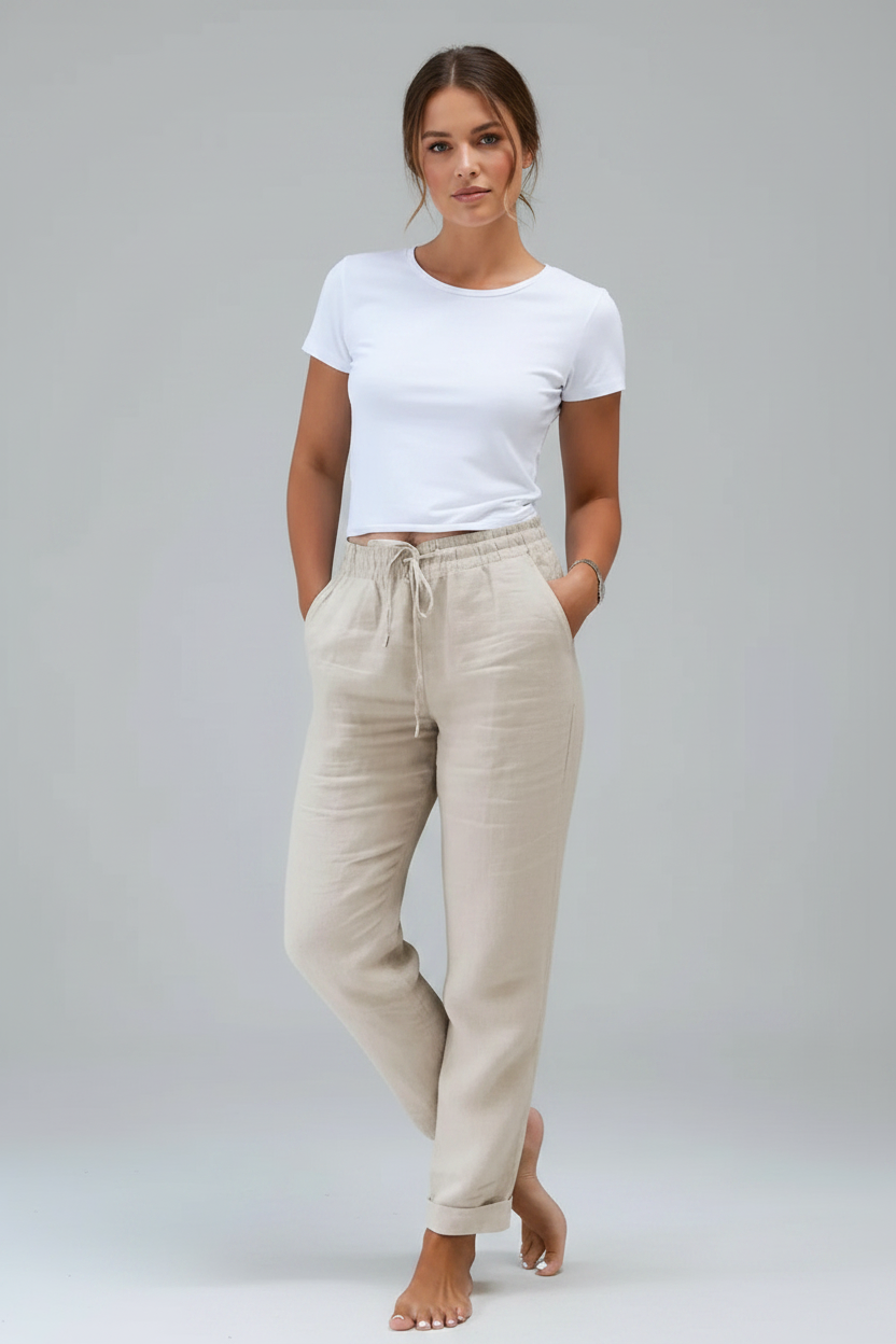 Pantalón Lorena - Lino con Stretch