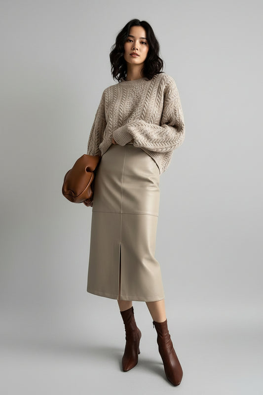 Falda Mila - Midi Casual Elegante