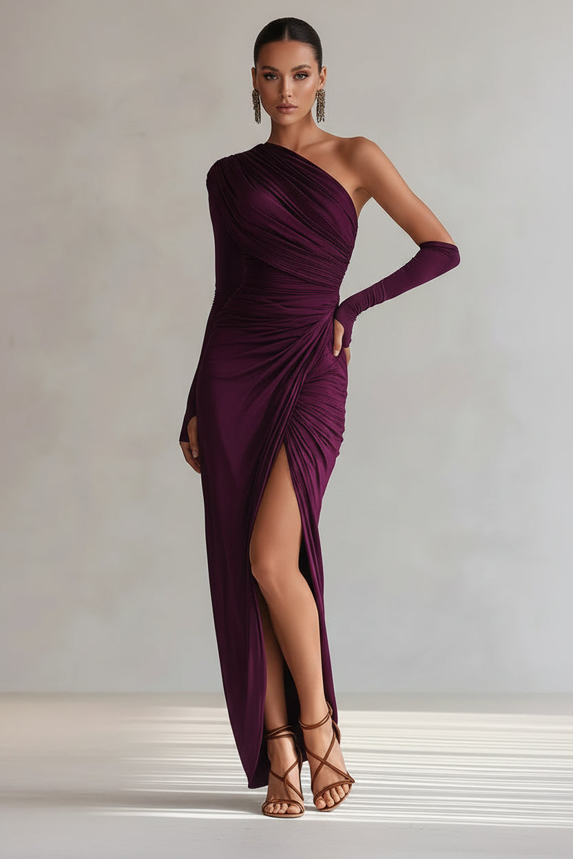 Vestido Viola - Maxivestido de tacto suave y un solo hombro